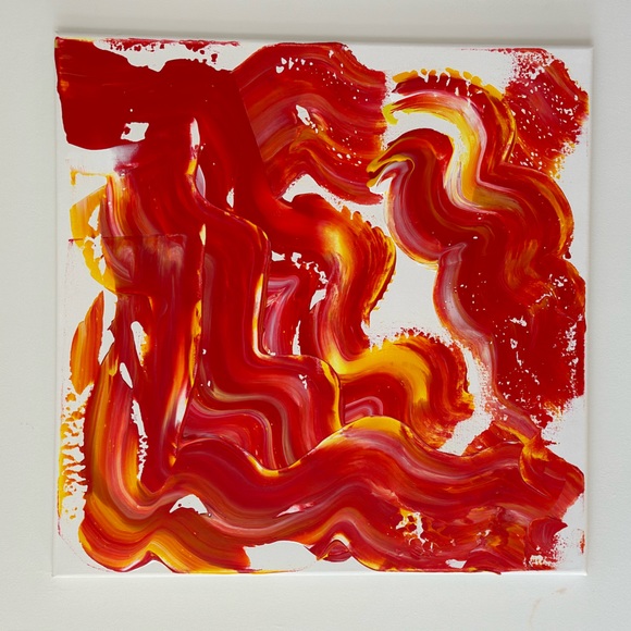 24” x 24” Acrylic Painting - Titled - Apples and Bananas - Picture 3 of 7